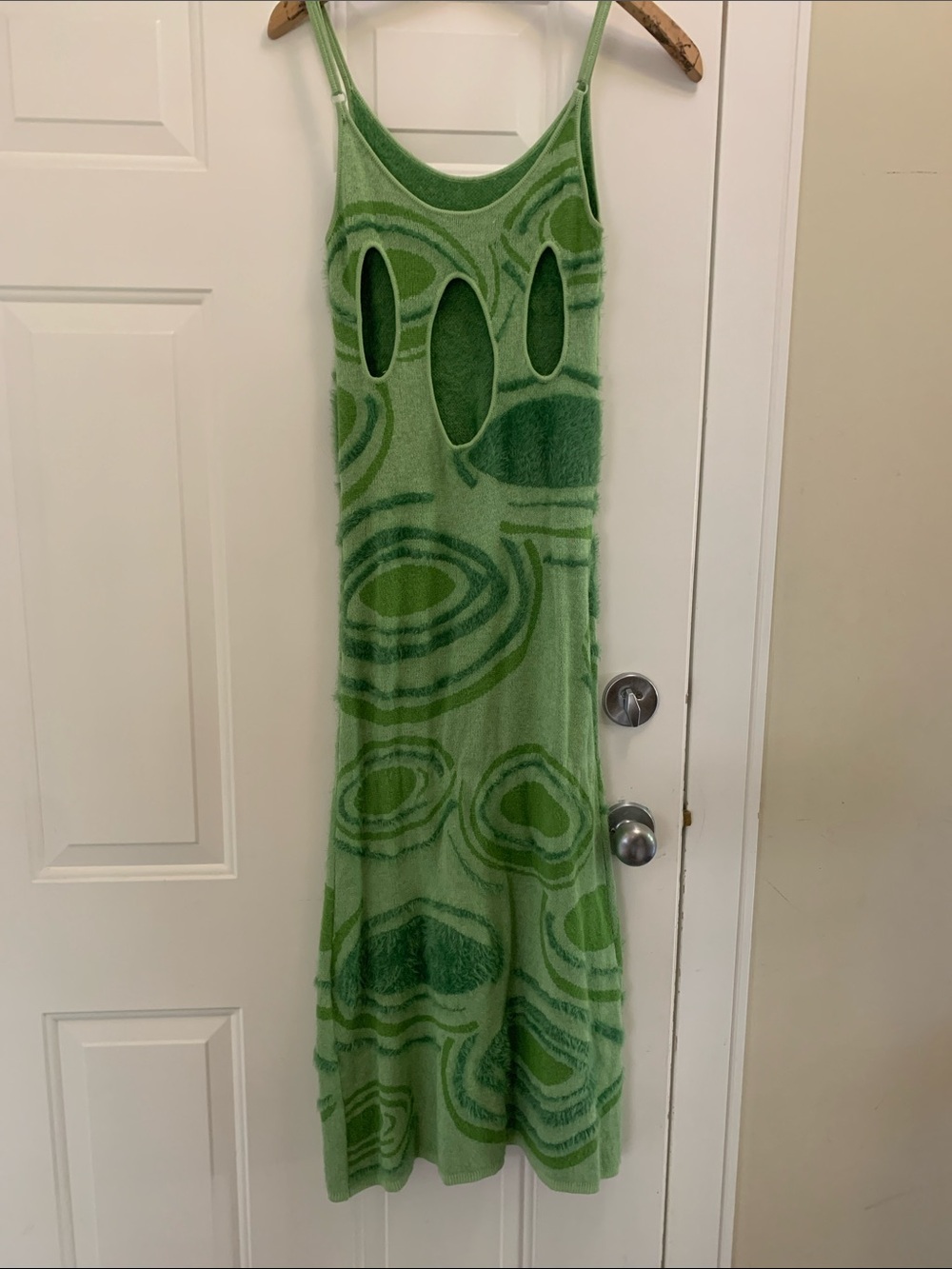 House of Sunny Green Fuzzy Knit Sweater